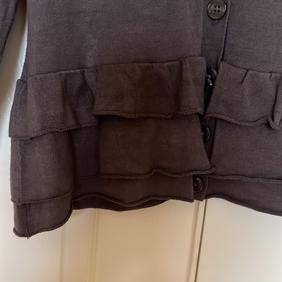 Grey Sweater top, chic luxury wear for business casual/ party smart, soft weave - Picture 3 of 4